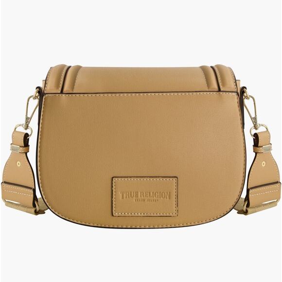 True Religion Tan Horseshoe Logo Crossbody Bag NWT - Picture 2 of 6